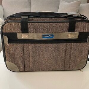Vintage Oscar De La Renta Weekender / Carry on Twead bag 21 x 13